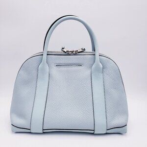 Coach Preston Bleeker Satchel Purse Dome Satchel Robins Egg Blue Pebbled Leather